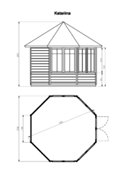 ENCLOSED GAZEBO KATARIINA 9 m²